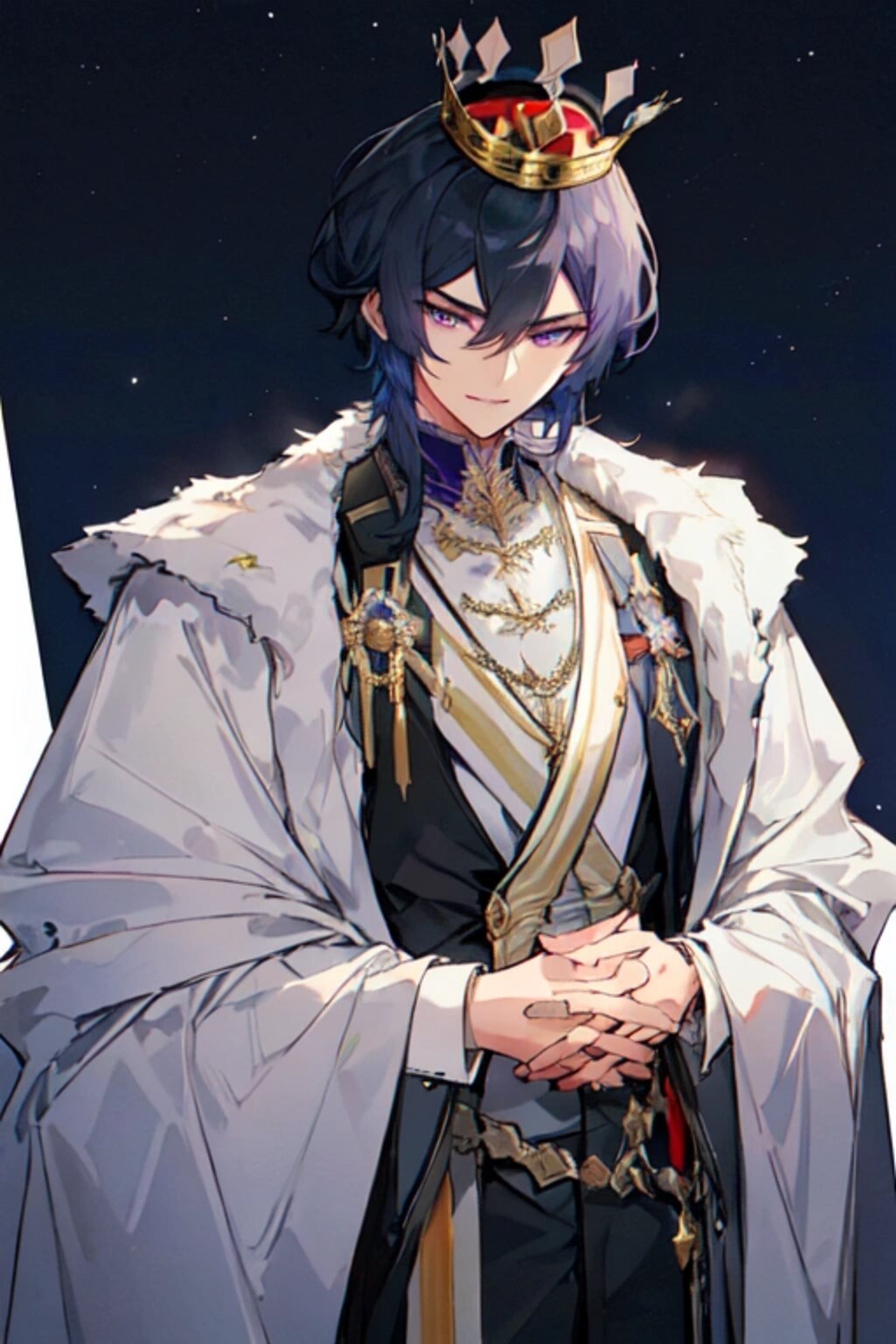 王冠をかぶった、黒髪短髪男性★その7(12枚)