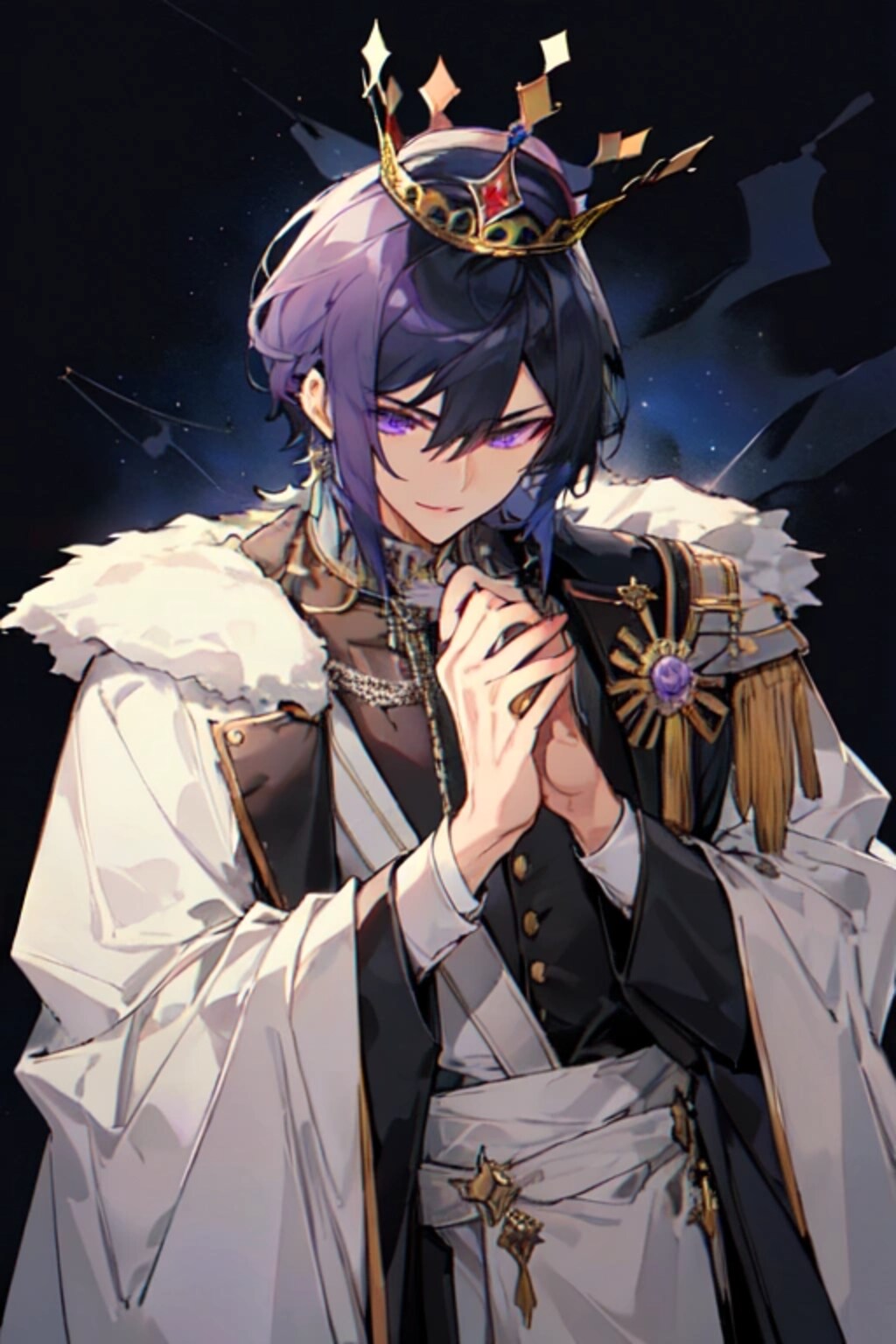 王冠をかぶった、黒髪短髪男性★その7(12枚)