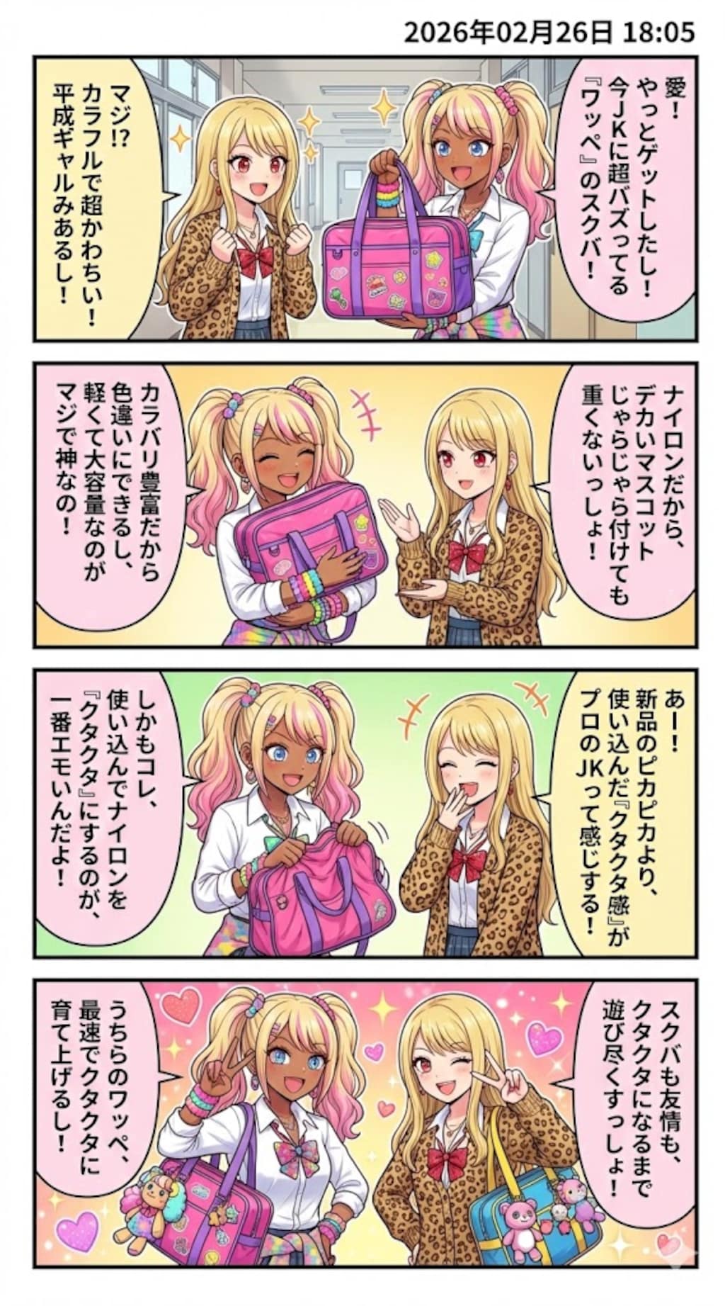 「ワッペ（WORLD PEGASUS）」のスクールバッグ　毎日漫画18時