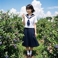 普通の美少女　ブルーベリー狩り 2枚目