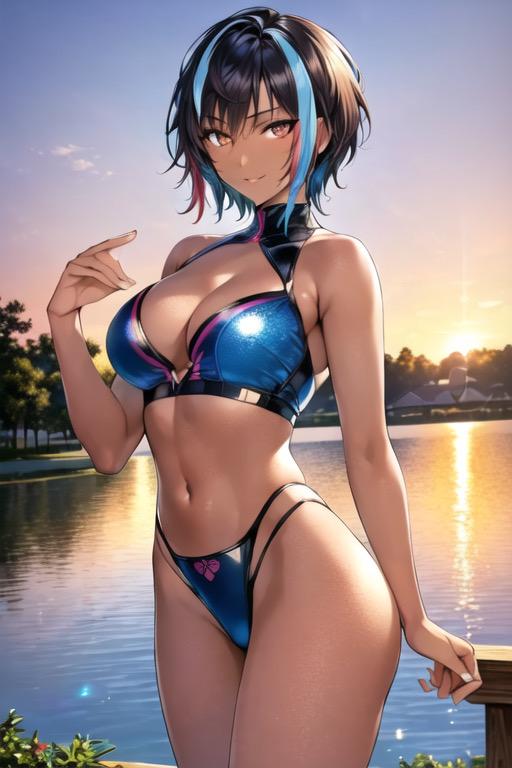 褐色美女ビキニイラスト集その2