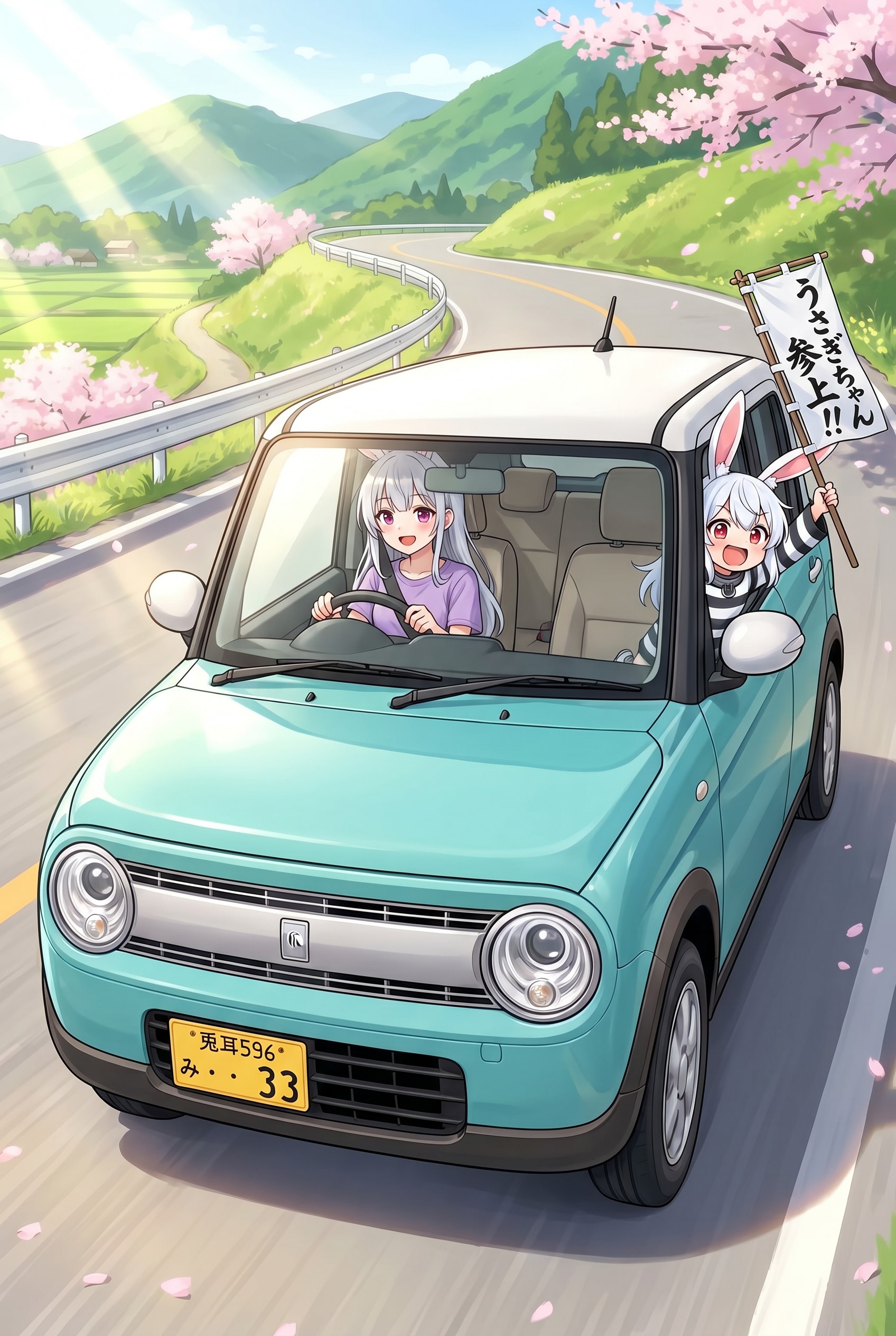 うさぎちゃんとドライブなのです🐰🐰🎶