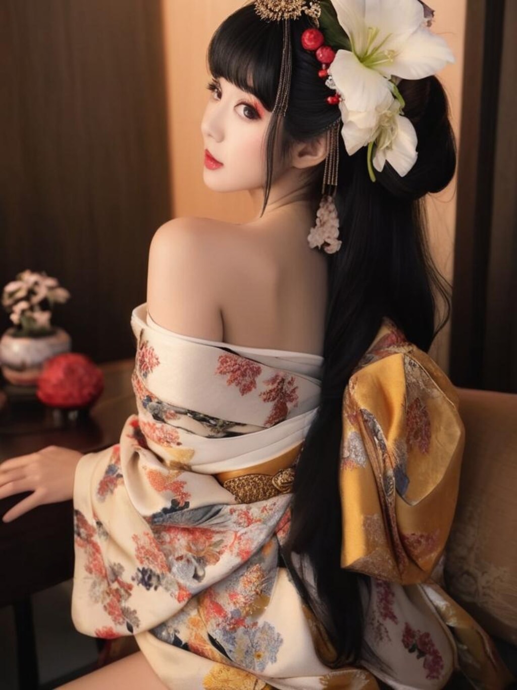 見返り美人・・・