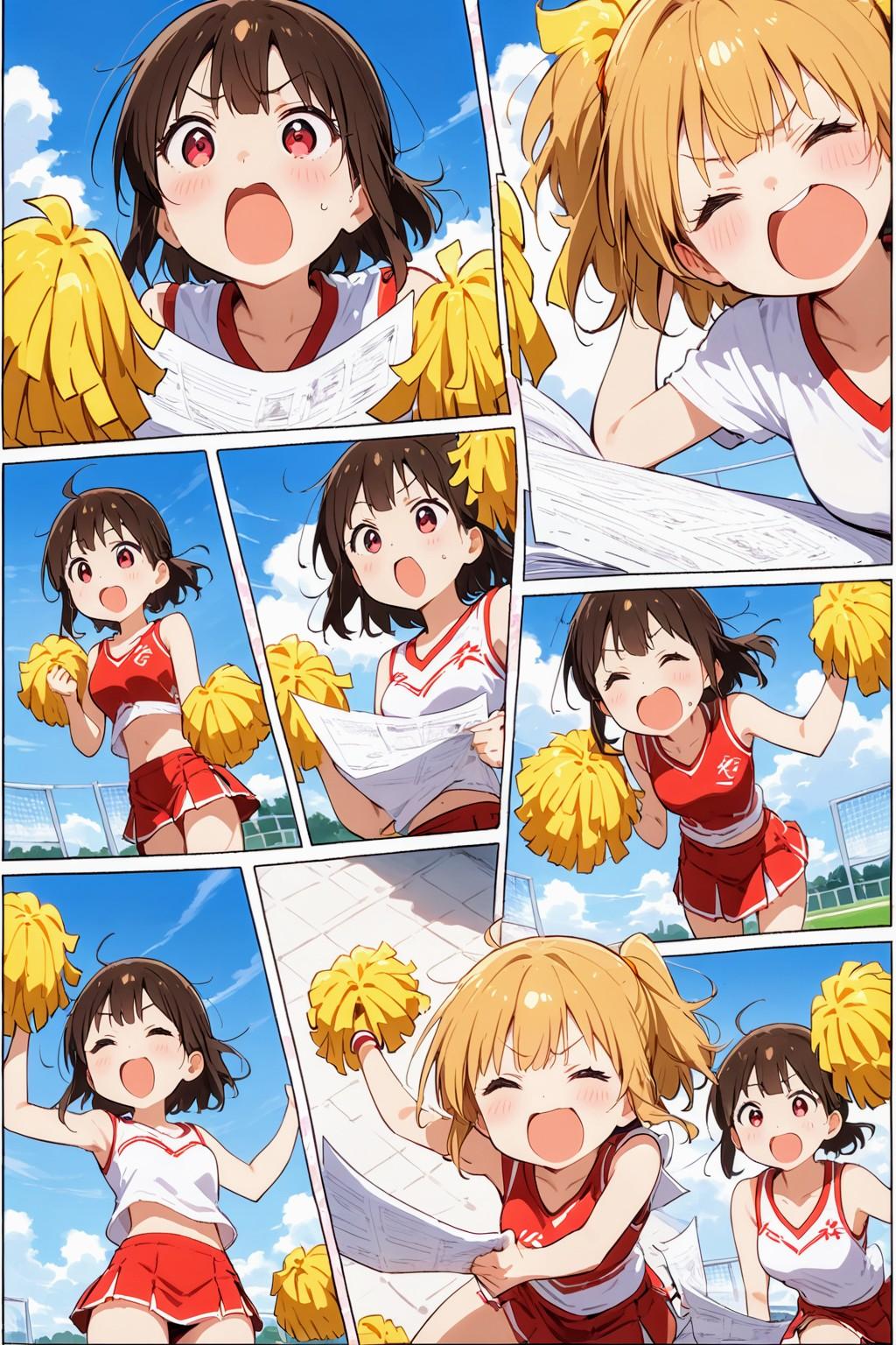 一目でわかるマンガ💦　〜チアリーディング部〜 | の人気AIイラスト・グラビア