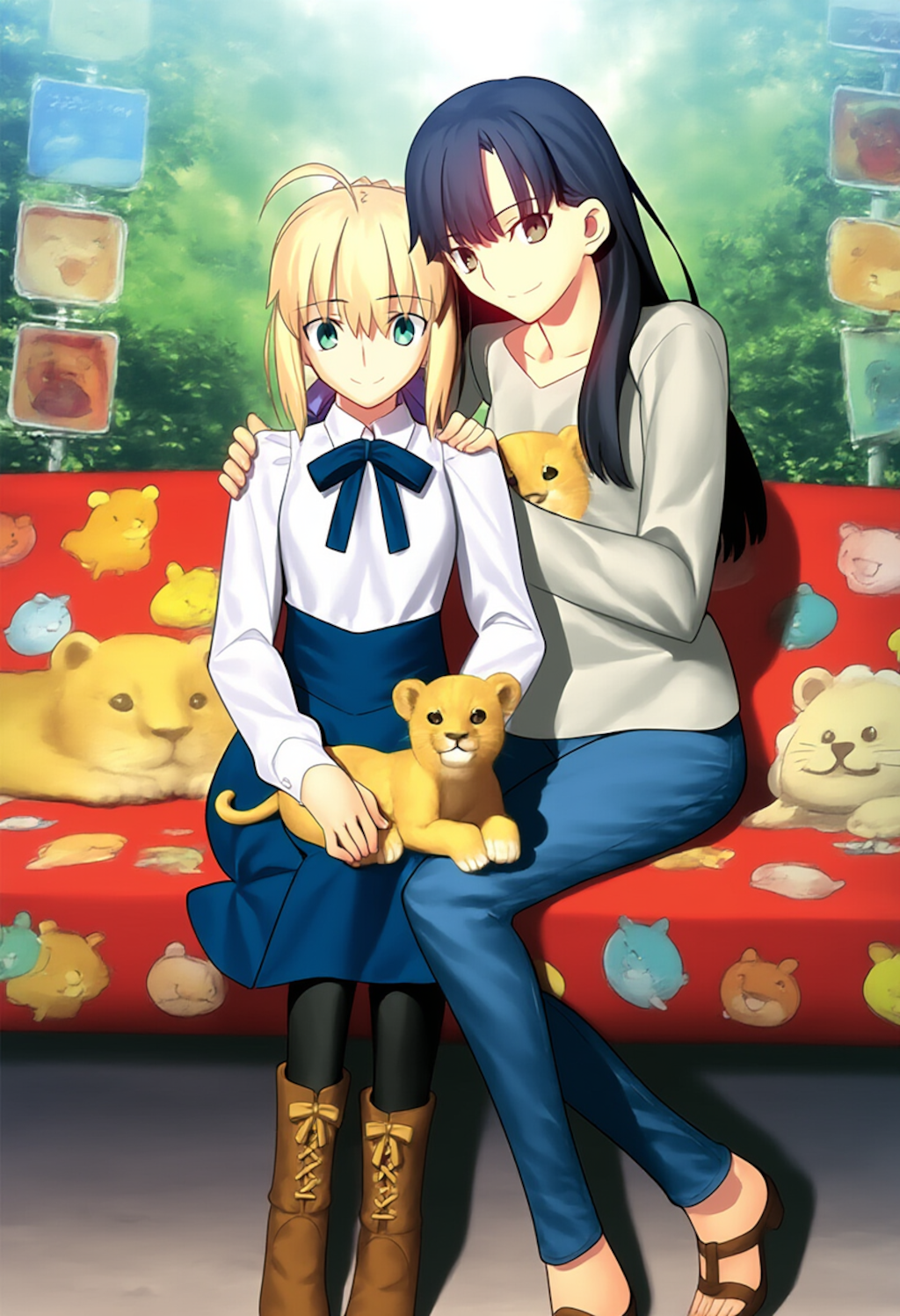 【蔵出夢絵】ライオンさんと記念撮影