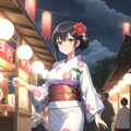 彼女と夏祭り! 2枚目