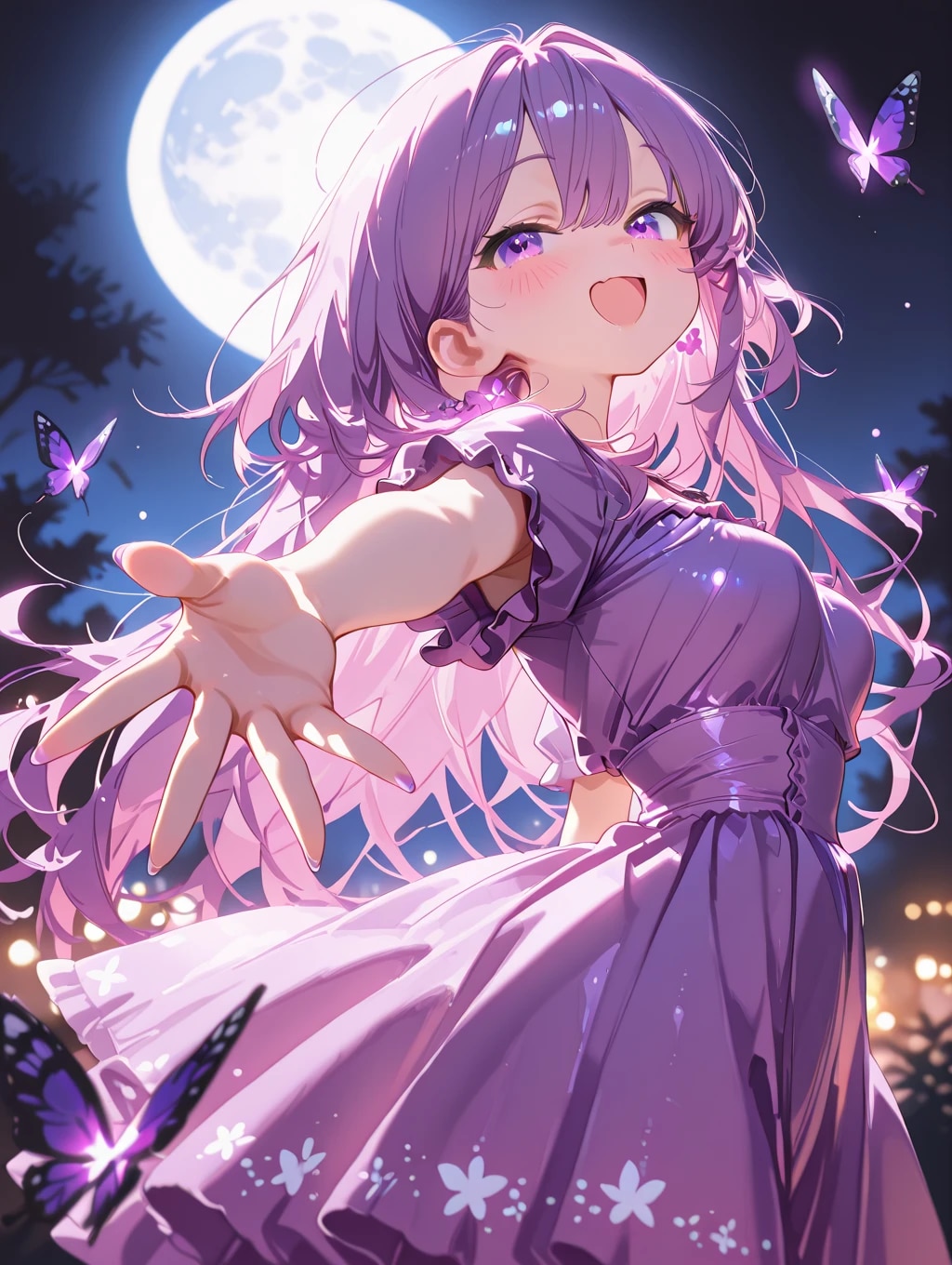 月夜の蝶の舞