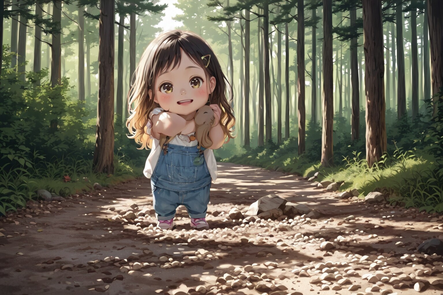大自然の深い森の中に数件の小さな小屋　なんですが。家を描かなかった様です | の人気AIイラスト・グラビア