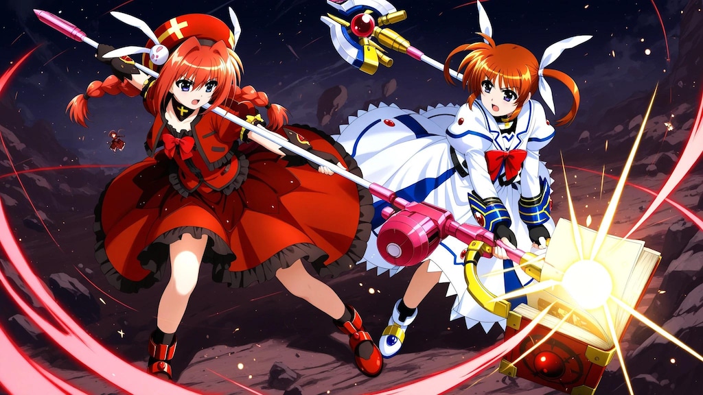 なのはとヴィータ　バトルシーン