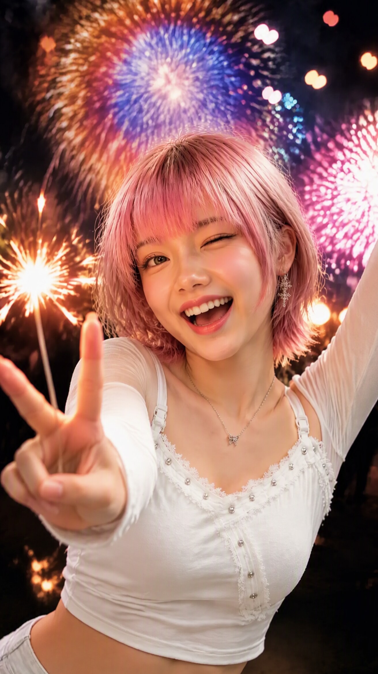 （2枚）まだまだ‼️夏は終わらないよっ‼️🎆 | の人気AIイラスト・グラビア