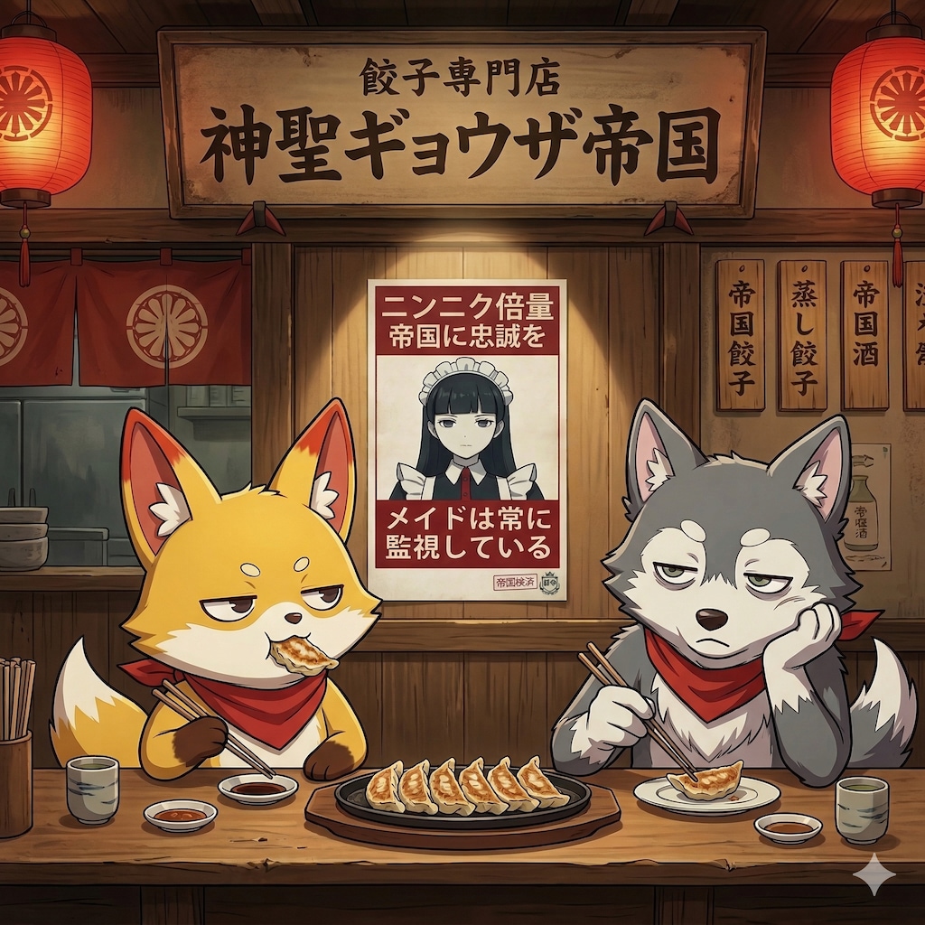 夕飯はギョウザ