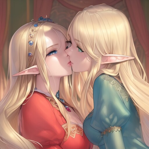 エルフ百合キス