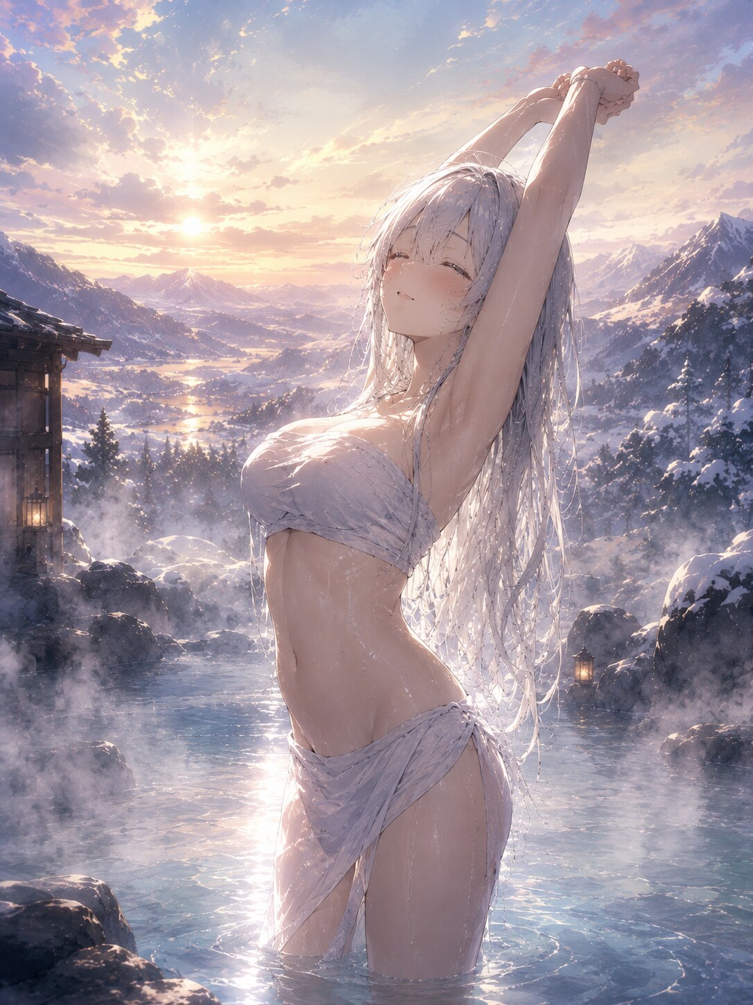 朝風呂！