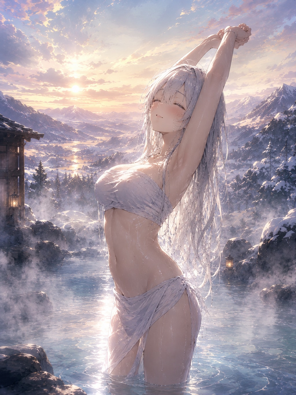朝風呂！