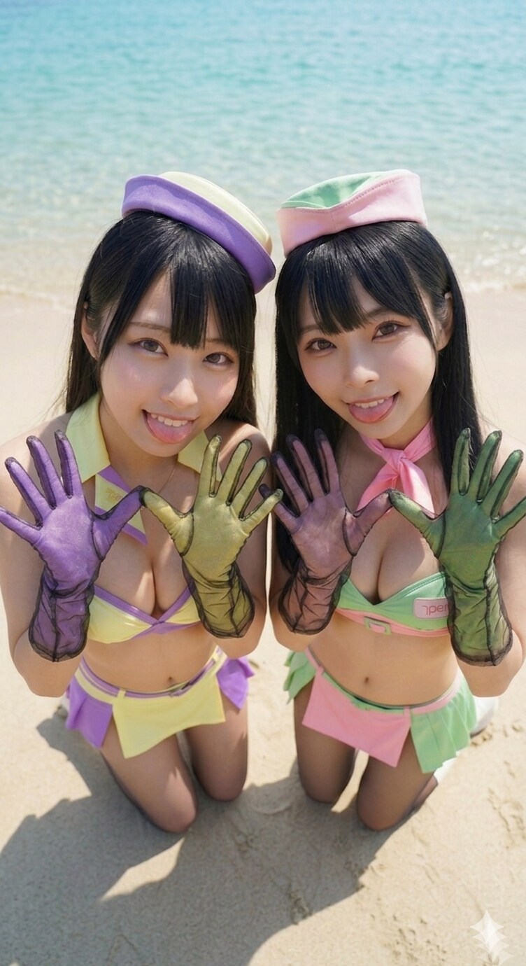 手袋重ね