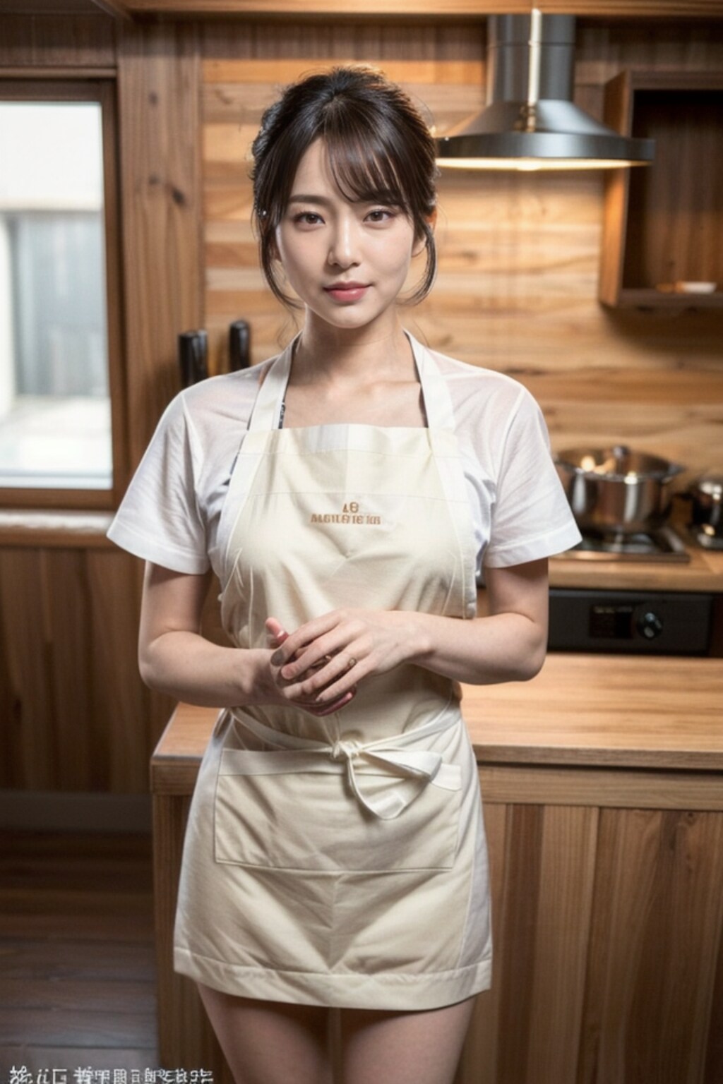 エプロン姿の人妻さん