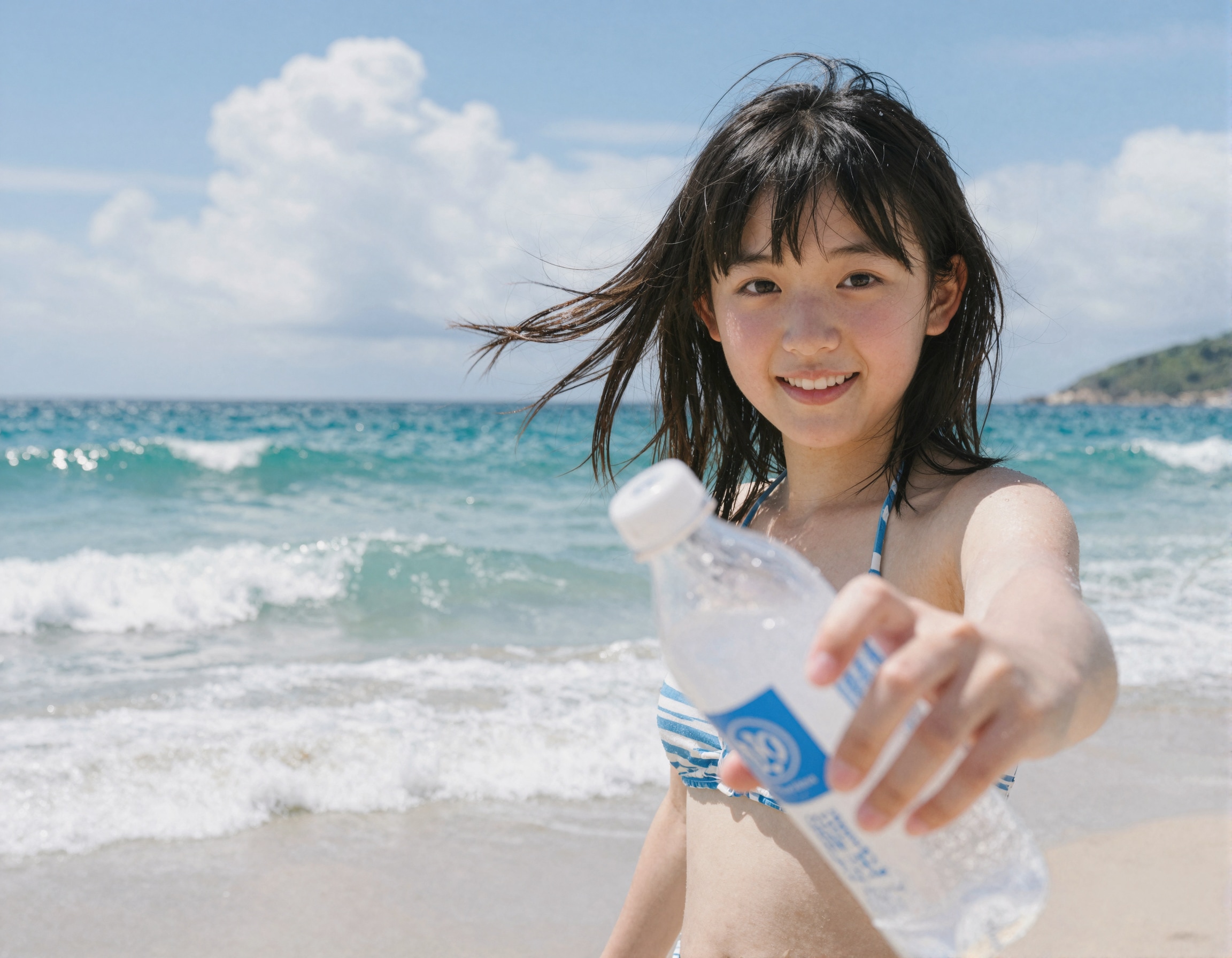 暑い夏、こまめに水分補給を