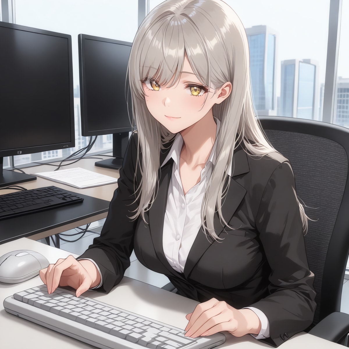 OLジルリィちゃん | の人気AIイラスト・グラビア