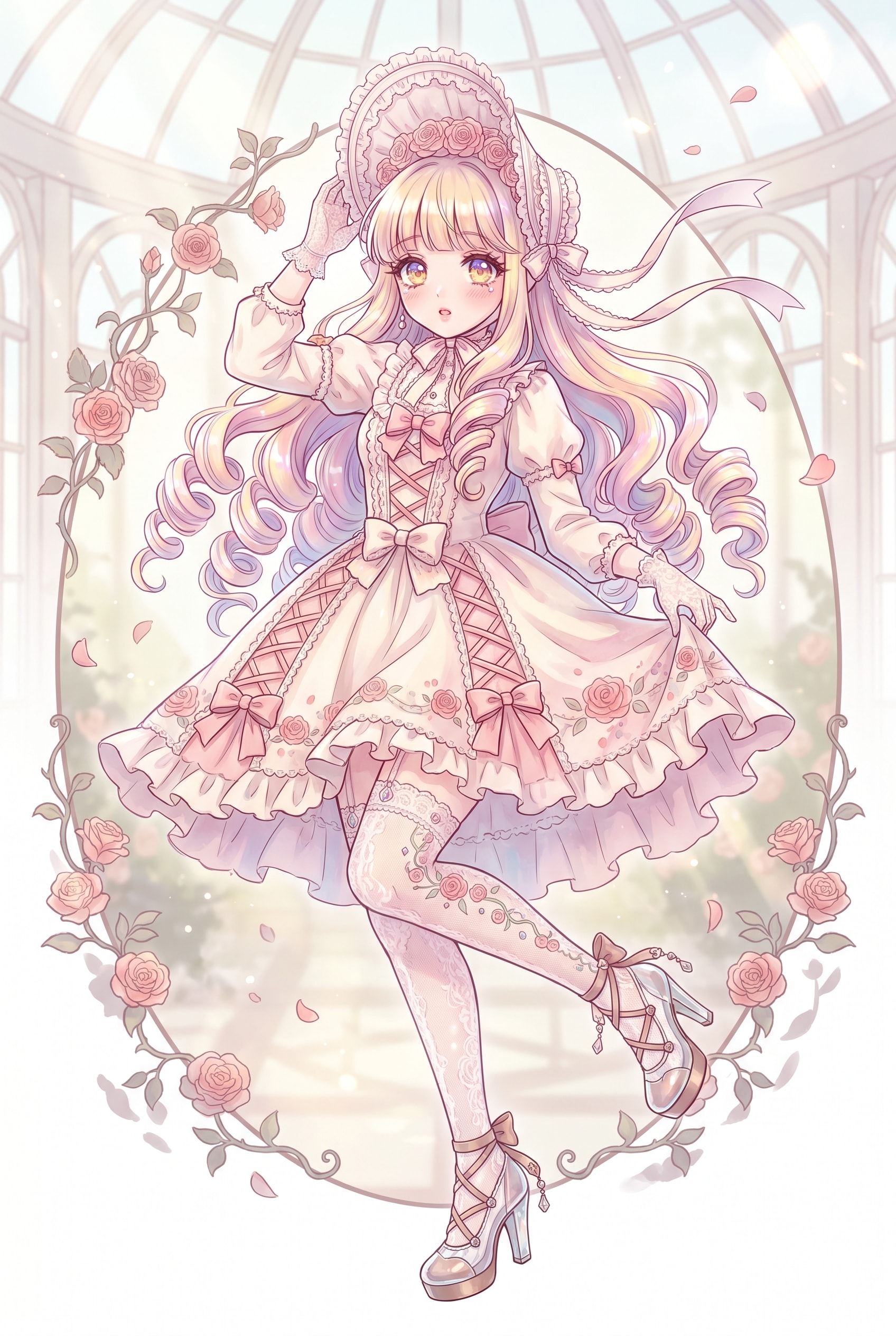 薔薇環の甘夢肖像 | の人気AIイラスト・グラビア