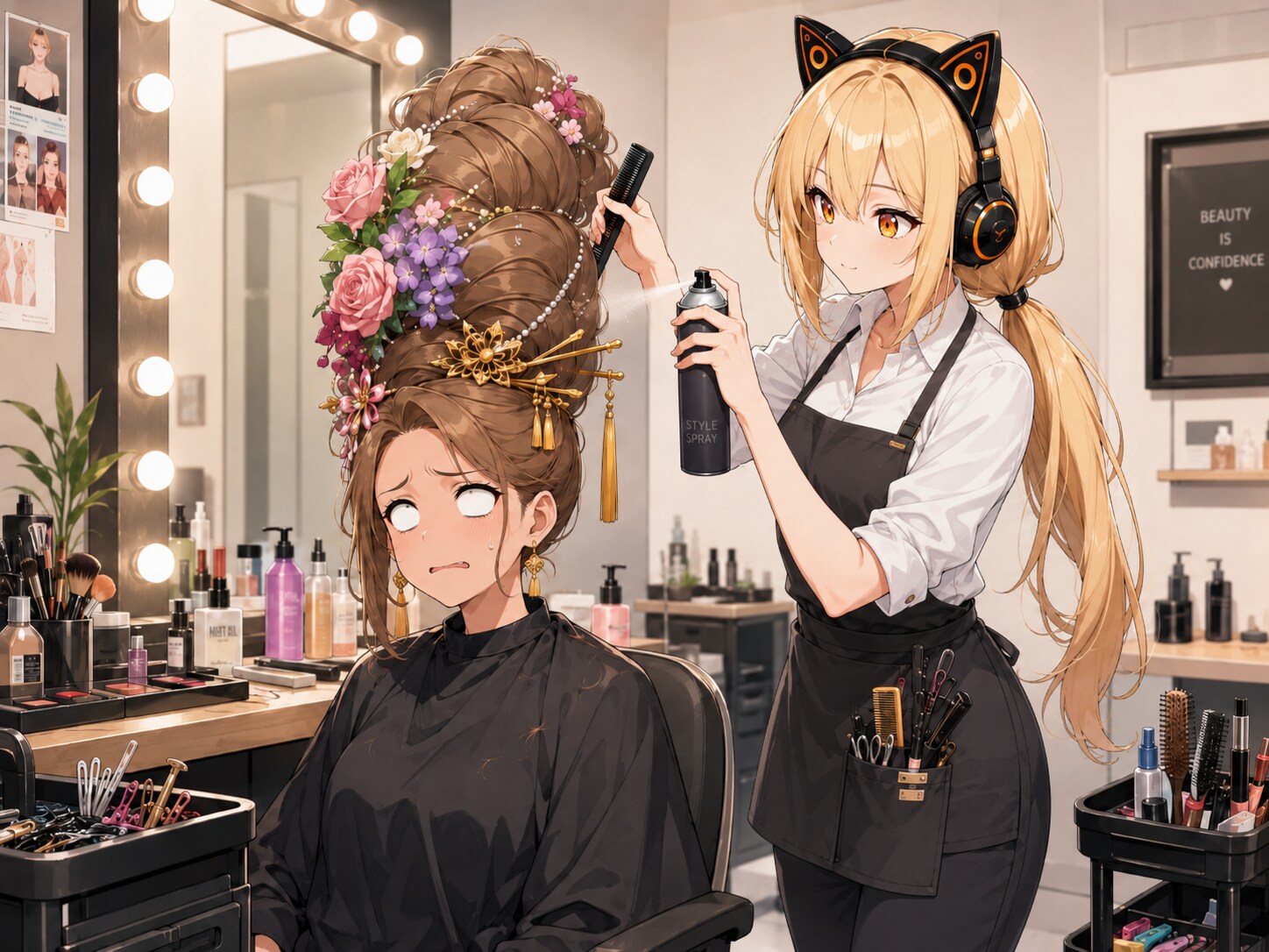 火曜～美容師／ヘアメイク～ | の人気AIイラスト・グラビア