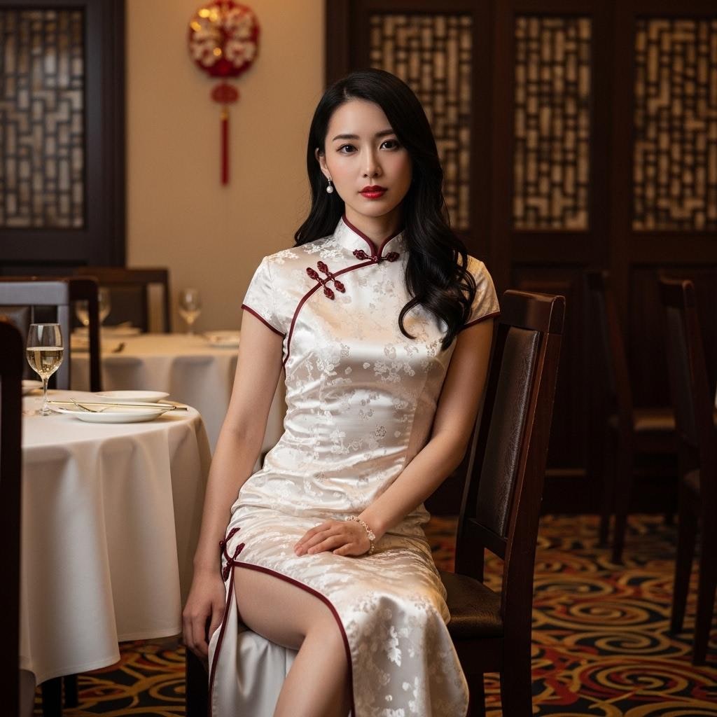 チャイナドレス美人