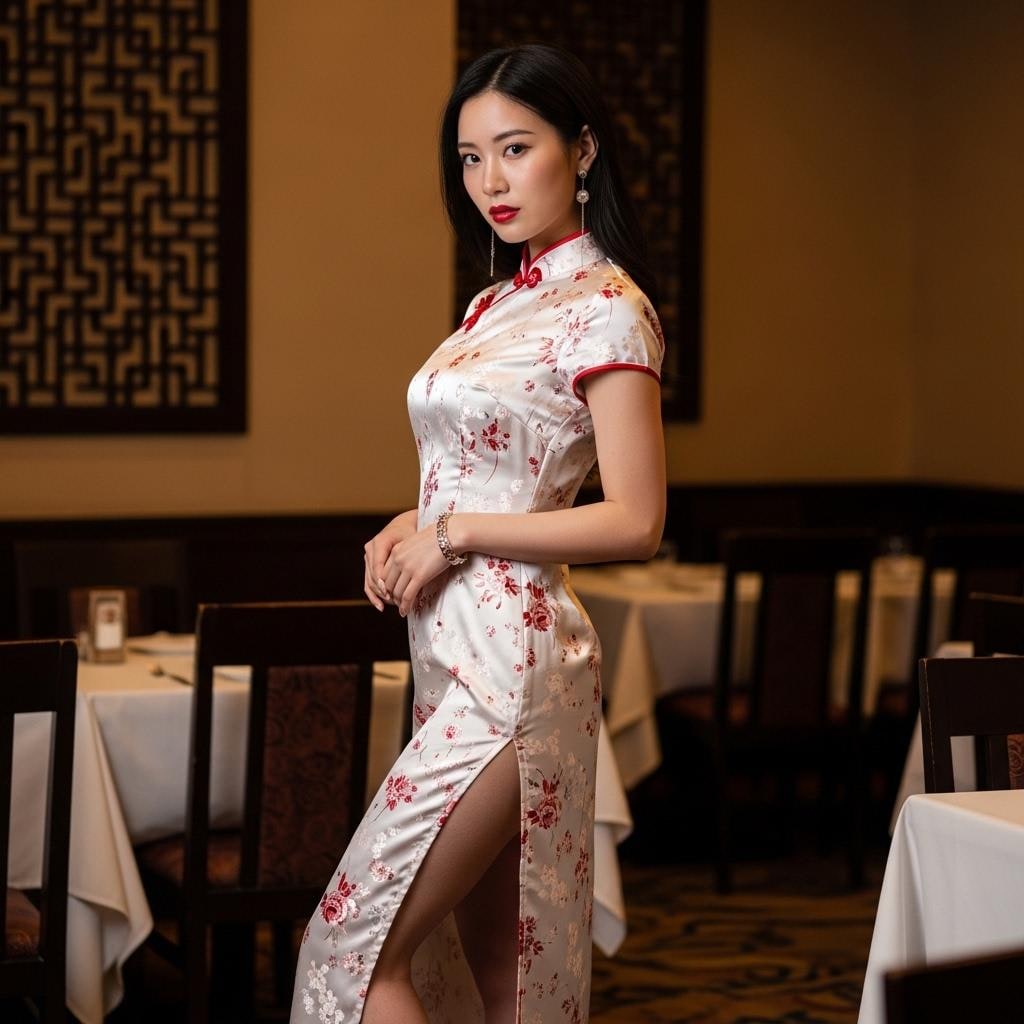 チャイナドレス美人