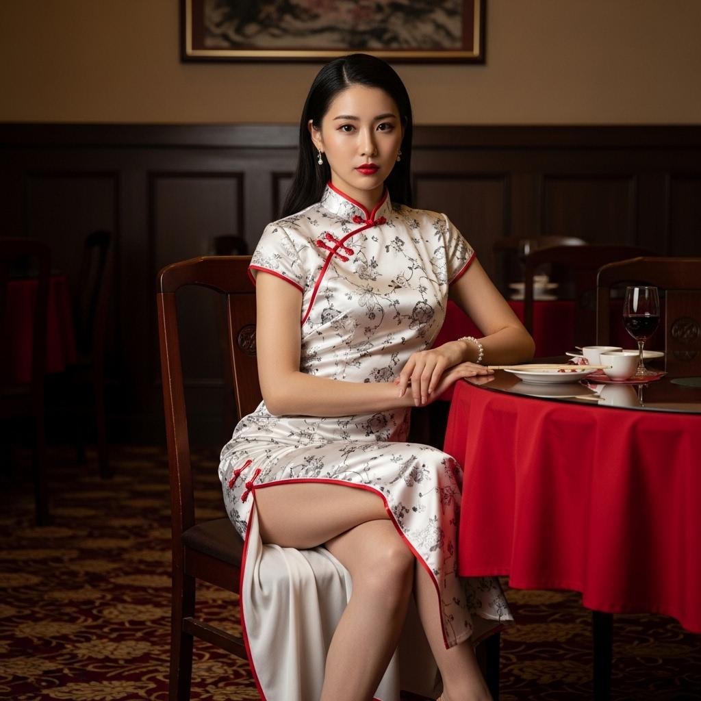 チャイナドレス美人