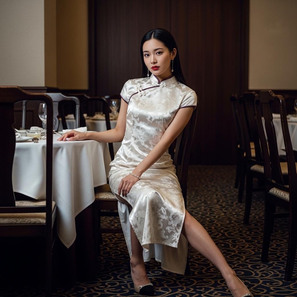 チャイナドレス美人