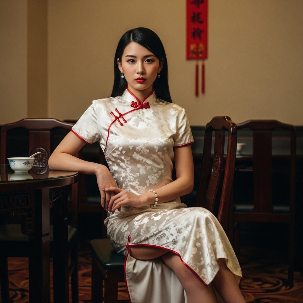 チャイナドレス美人