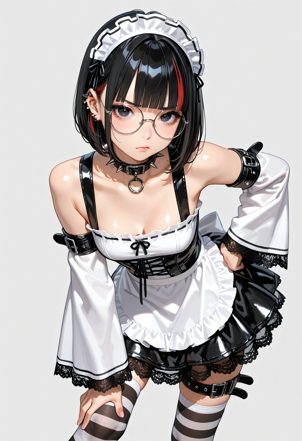 ゴスパンク丸メガネイド内気ボブちゃん。
