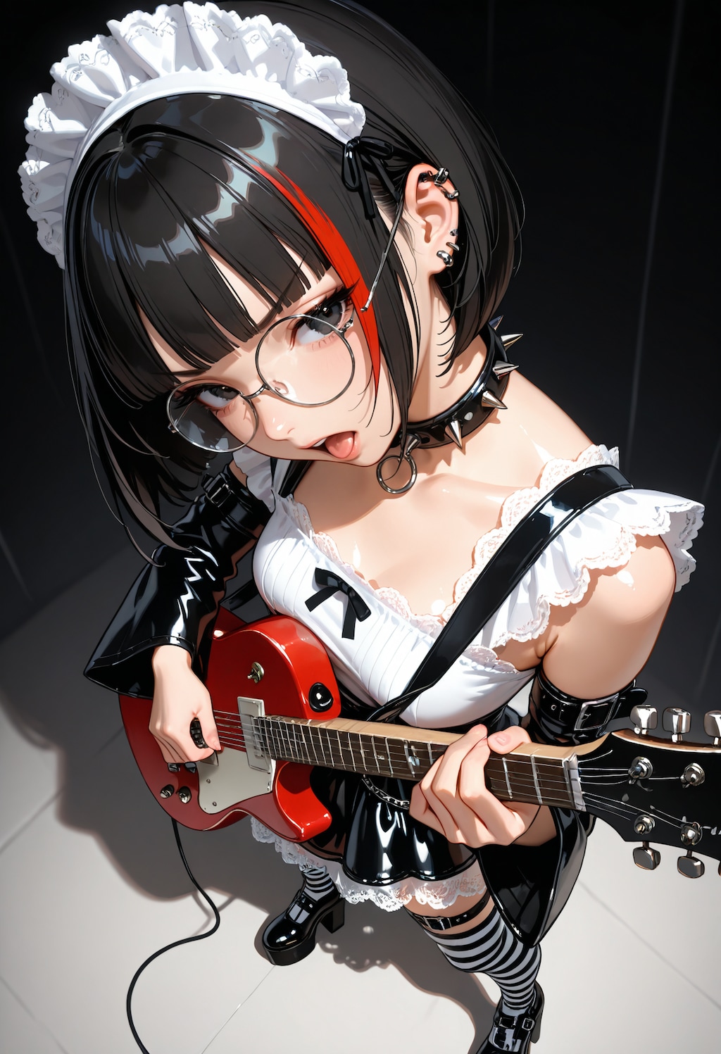 ゴスパンク丸メガネイド内気ボブちゃん。