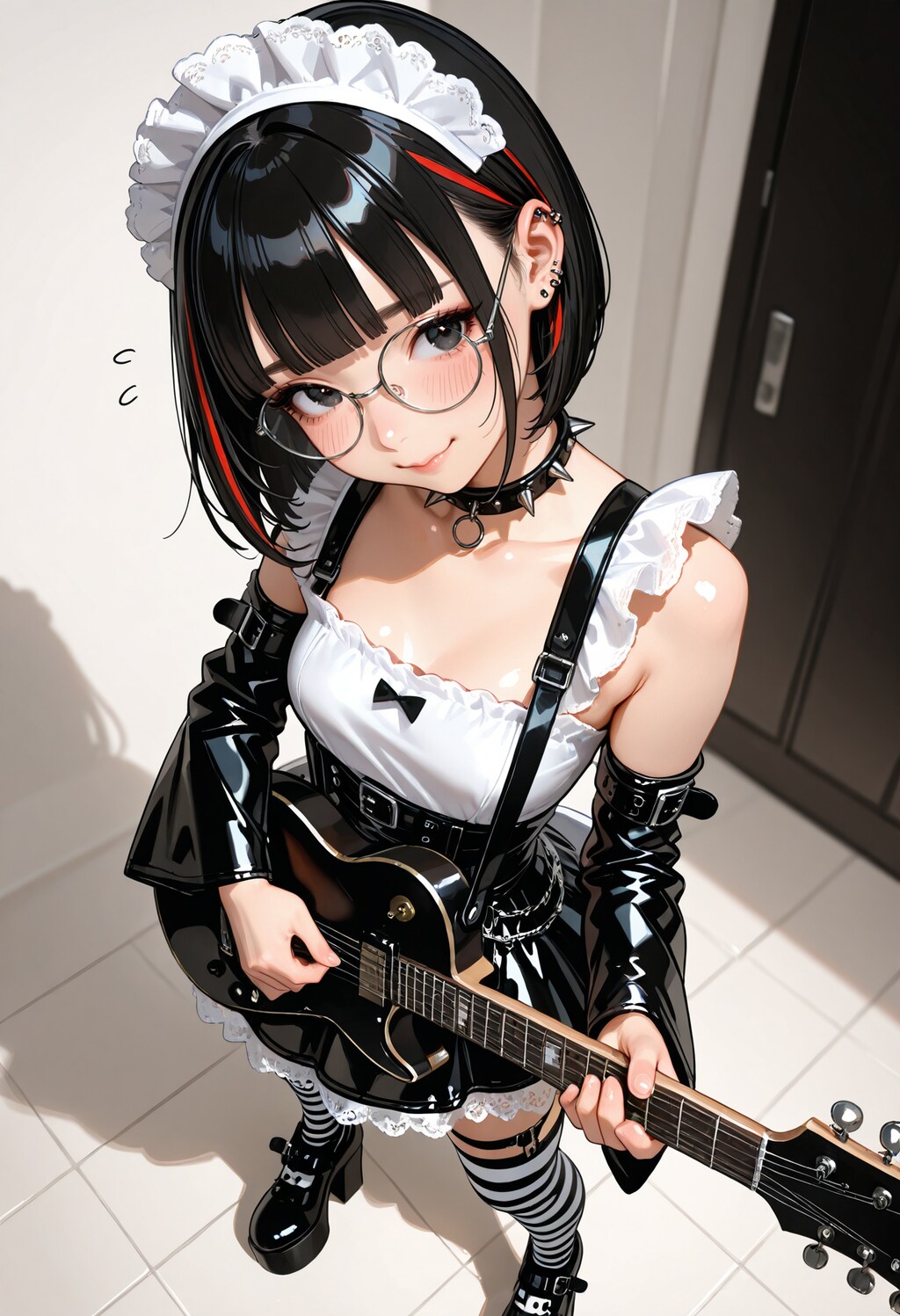 ゴスパンク丸メガネイド内気ボブちゃん。