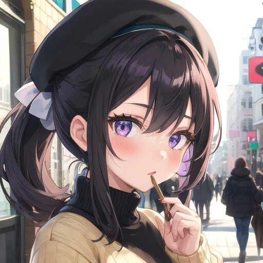 都会の小さなイラスト屋美少女店長