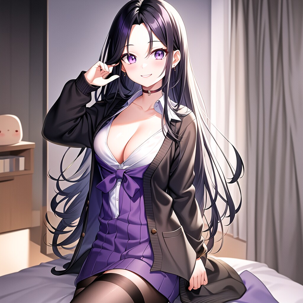 おでこ広めの女の子