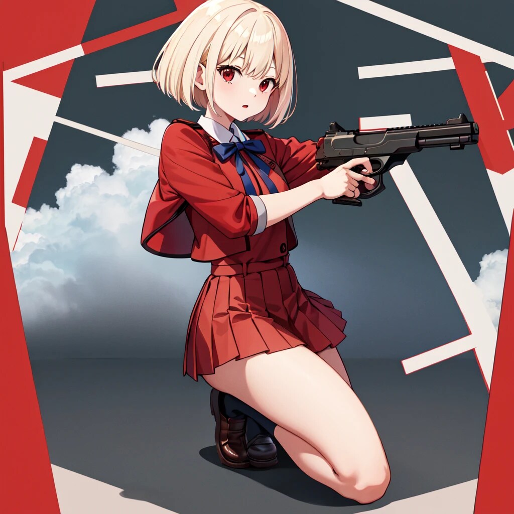 金髪ボブでセーラー服の少女２ | の人気AIイラスト・グラビア