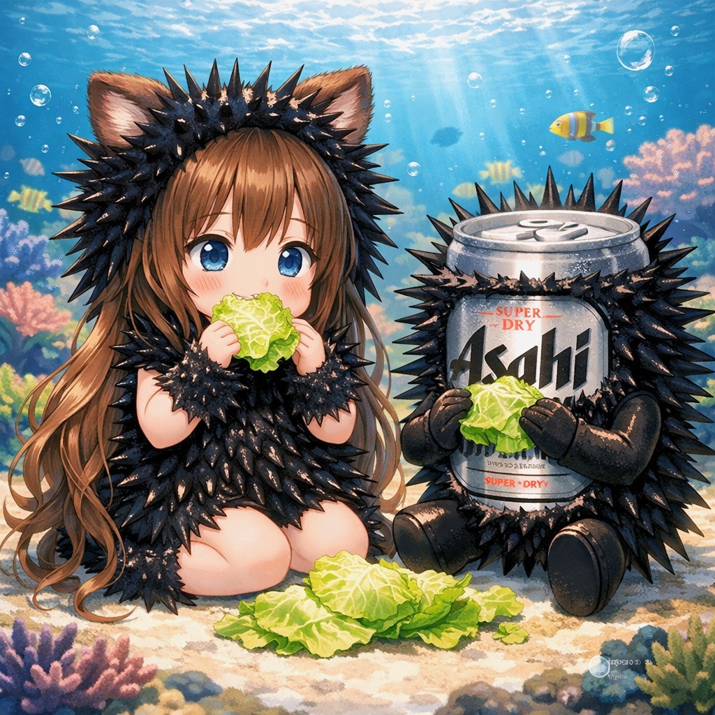 キャベツウニの小さな女の子