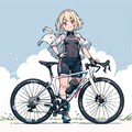 自転車ガールｗithロードバイク 3枚目