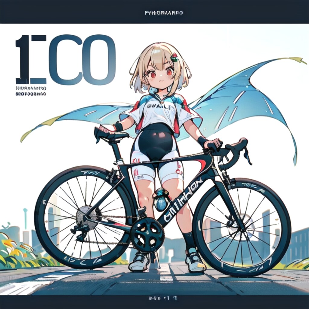 自転車ガールｗithロードバイク