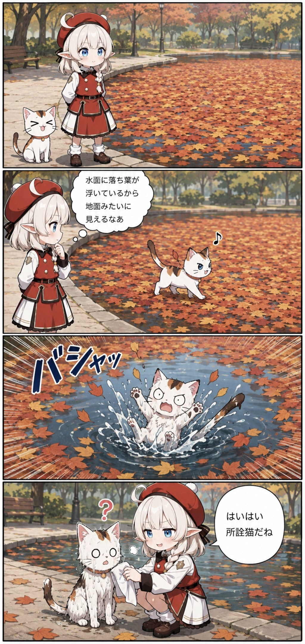 エルフちゃんと猫