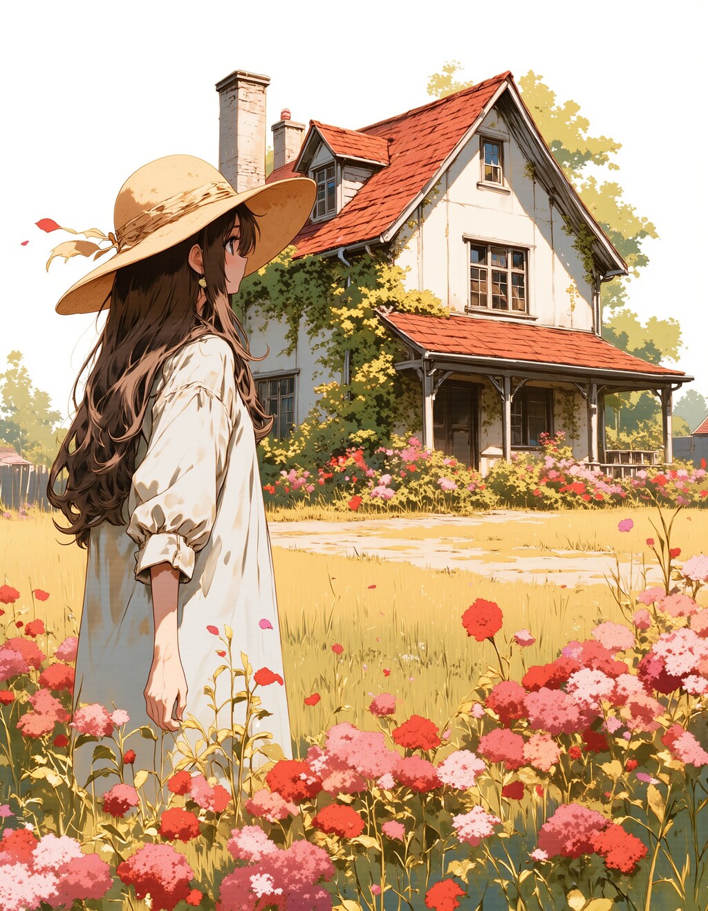 赤瓦の家の少女