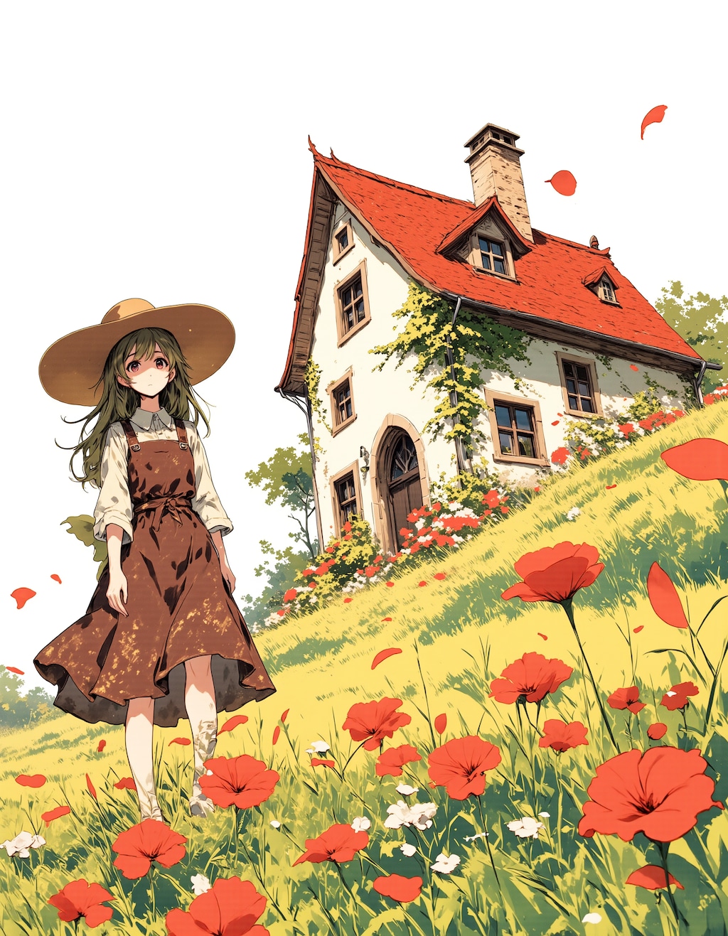 赤瓦の家の少女