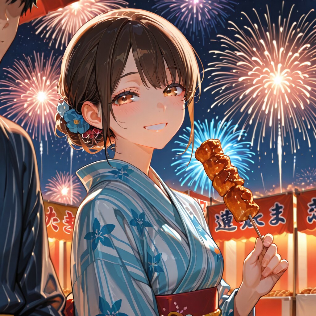 彼氏と夏祭り♡ | の人気AIイラスト・グラビア