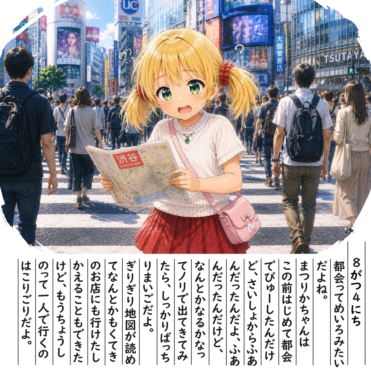 【絵日記】都会ってこわいよ＞＜ | の人気AIイラスト・グラビア