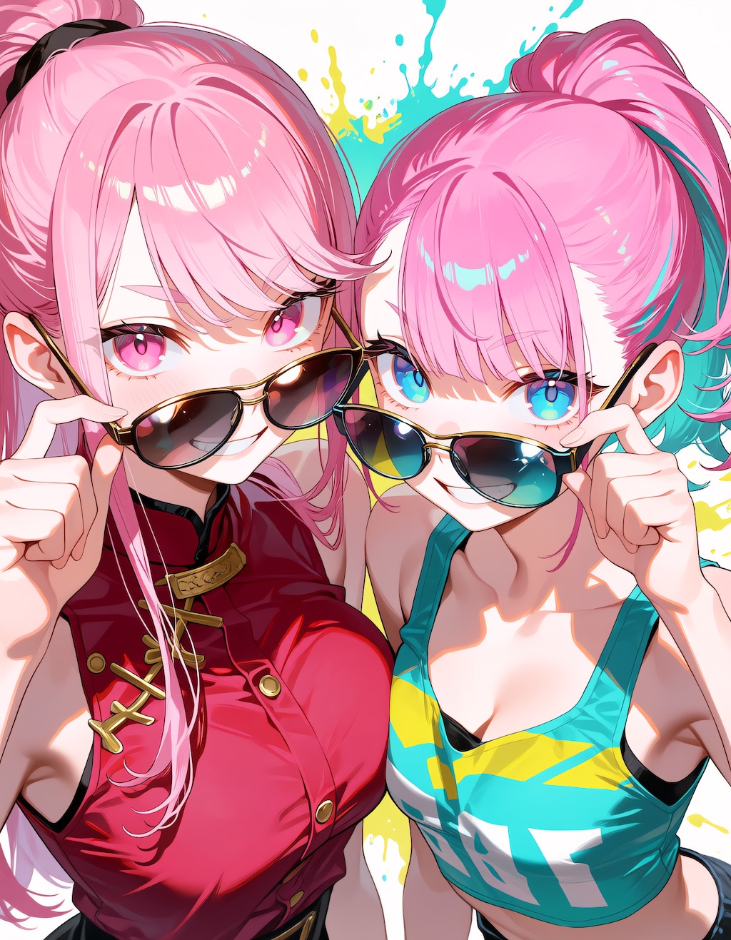 Wピンクポニテ襲来！