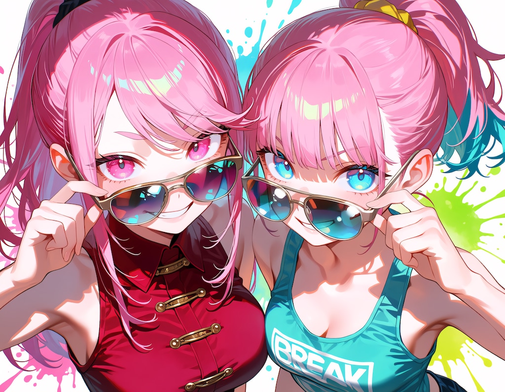 Wピンクポニテ襲来！