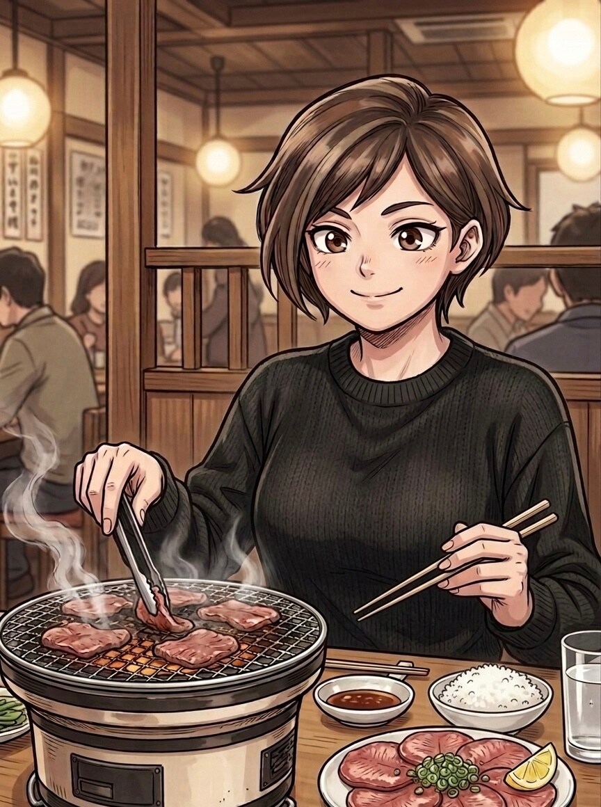 【休暇】焼肉を楽しむヒーローたち | の人気AIイラスト・グラビア