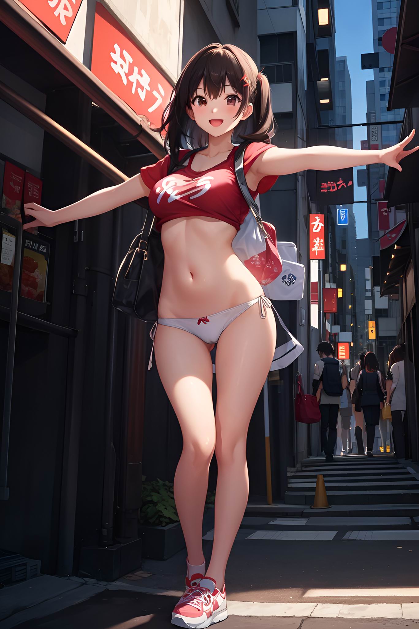 通りの女の子