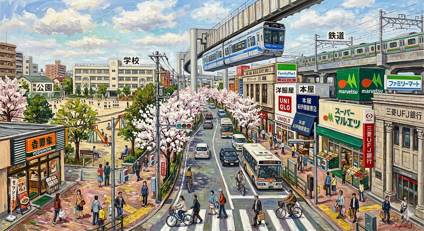 モノレールが見える街 | の人気AIイラスト・グラビア