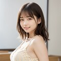 ストライプ柄シャツの女性 8枚目