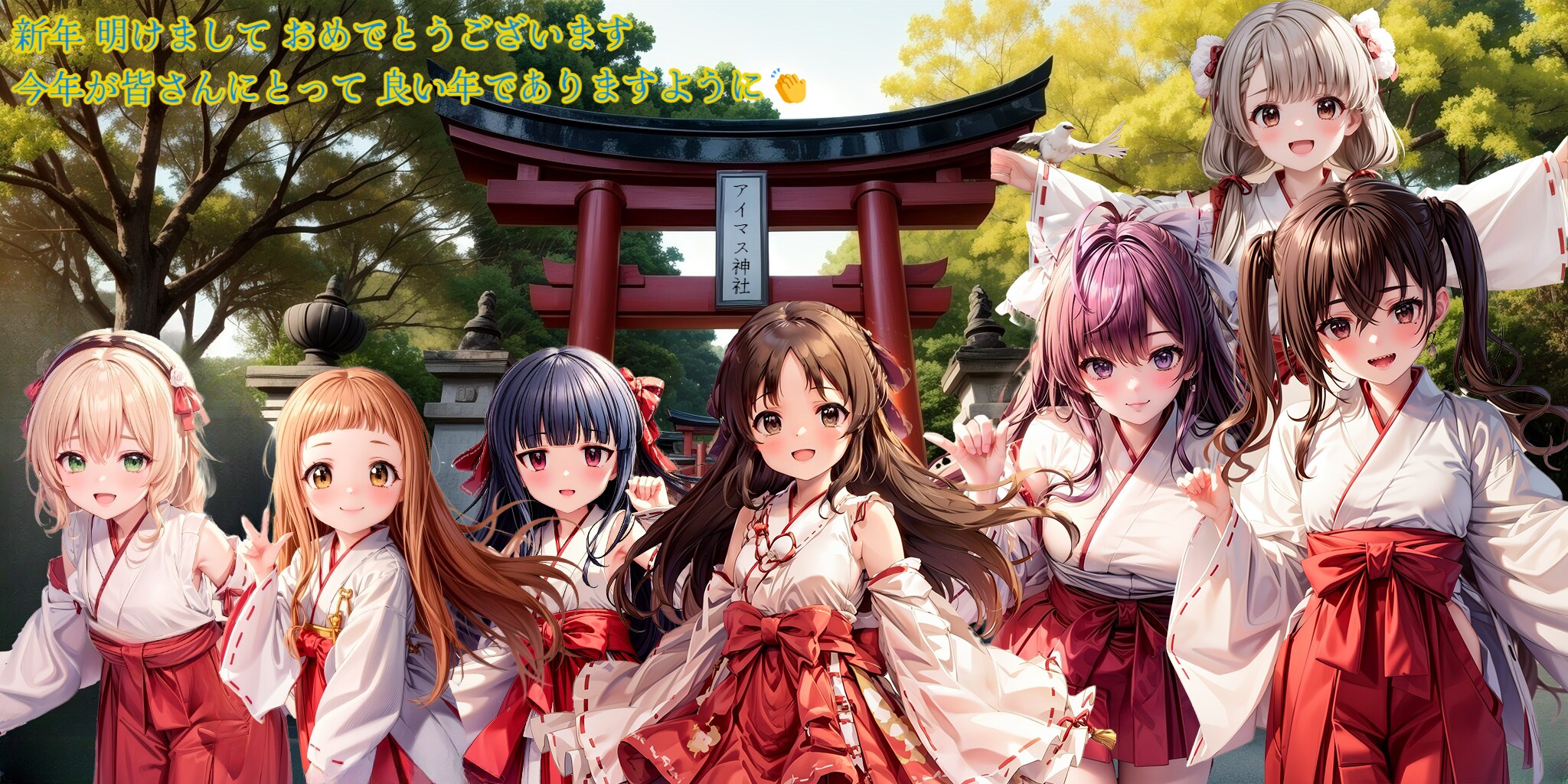 アイマス神社の巫女さん達